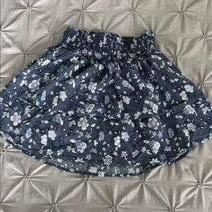 Hollister Blue Floral Mini Skirt